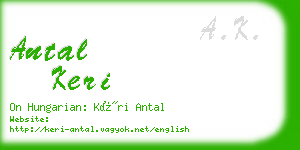 antal keri business card